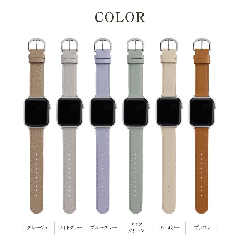アップルウォッチ バンド レディース スコッチガード くすみ スリム 細い 革 本革 レザー おしゃれ 可愛い ブランド 女性 applewatch 38mm 40mm 41mm RWM050 | Apple Watch | 08