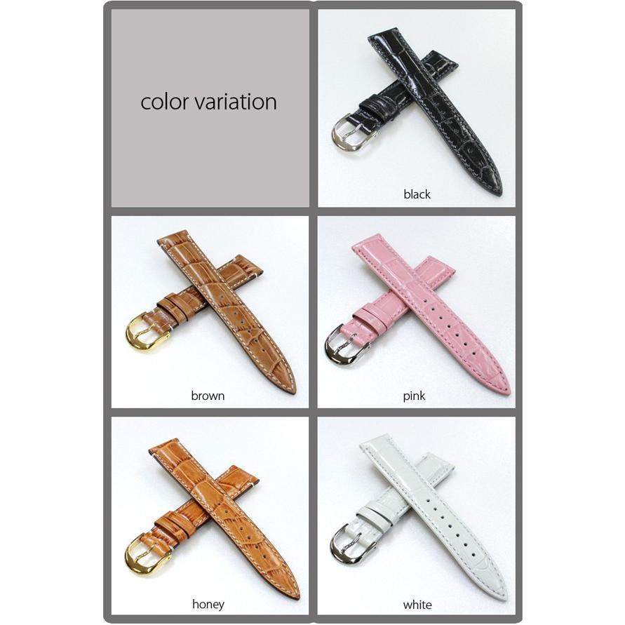 腕時計ベルト 時計ベルト 時計 ベルト 時計バンド 時計 バンド バンビ 牛革型押し BKB006 16mm 17mm 18mm 19mm 20mm | BAMBI | 02