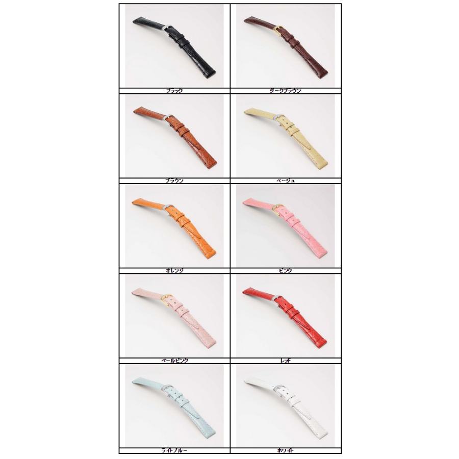 腕時計ベルト 時計ベルト 時計 ベルト 時計バンド 時計 バンド バンビ 牛革型押し イタリアンカラー BKB007 10mm 11mm 12mm 13mm 14mm | BAMBI | 01