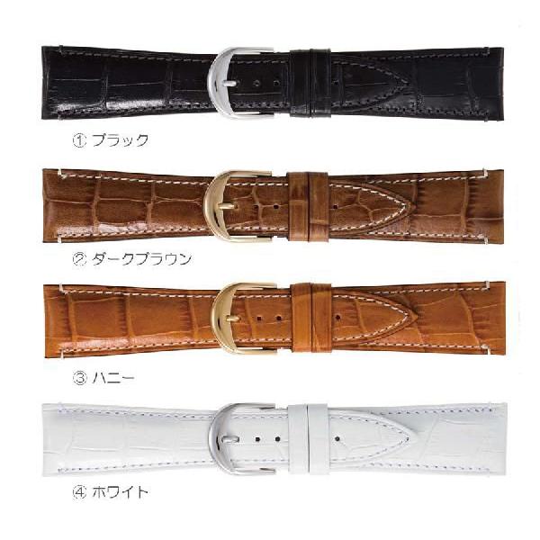 腕時計ベルト 時計ベルト 時計 ベルト 時計バンド 時計 バンド バンビ 牛革型押し ワイド巾 BKB008 22mm 24mm | BAMBI | 01