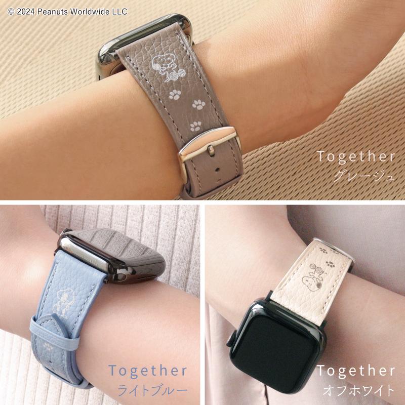 【公式】 スヌーピー 本革 アップルウォッチ バンド 革 レザー PEANUTS ピーナッツ AppleWatch 38mm 40mm 41mm 42mm 44mm 45mm ブランド 女性 ギフト SNP | Apple Watch | 19
