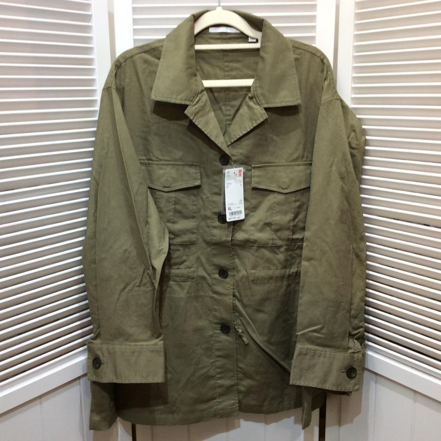 アルマーニジーンズ　オリーブグリーン Lサイズ シャツジャケット ユニクロ 【値下げ】未使用☆UNIQLO WOMEN リネンコットン