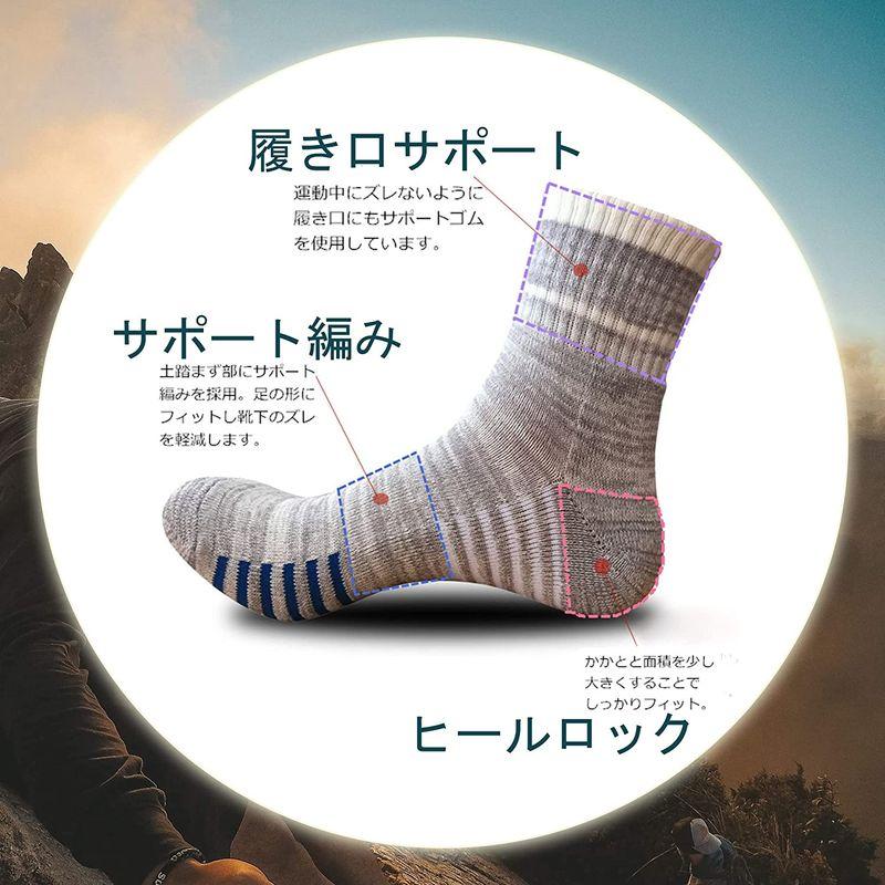 CYCLETRACK 靴下 メンズ 通気 抗菌 綿 スポーツソックス カジュアル アウトドアソックス 登山 トレッキング 5足組 中厚手 制服、作業服 CYCLETRACK 靴下 メンズ スポーツソックス 通気 抗菌 綿 カジュアル 登山 トレッキング アウトドアソックス 5足組 中厚手