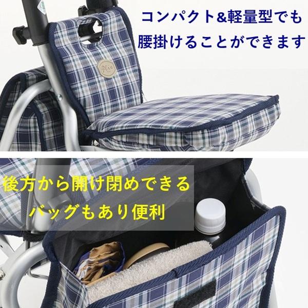 軽量シルバーカー プライ チェック柄 エムズハウス 爆買 シルバーカー 軽量 コンパクト プリエ 座れる