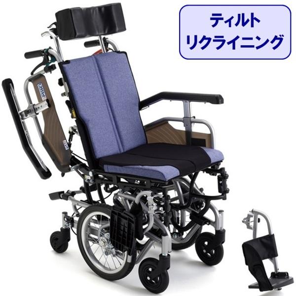 ミキ 車椅子 コンパクト SKR-8 ティルト リクライニング 6輪車