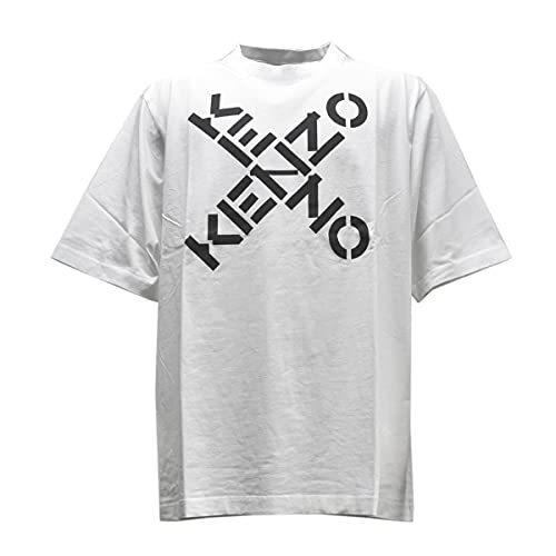 お見舞い Kenzo ケンゾー ホワイ Mサイズ オーバーサイズtシャツ プリント ブランドロゴ ロゴ メンズ 半袖 メンズtシャツ Kenzo ケンゾー Tシャツ カットソー Dagl Tg