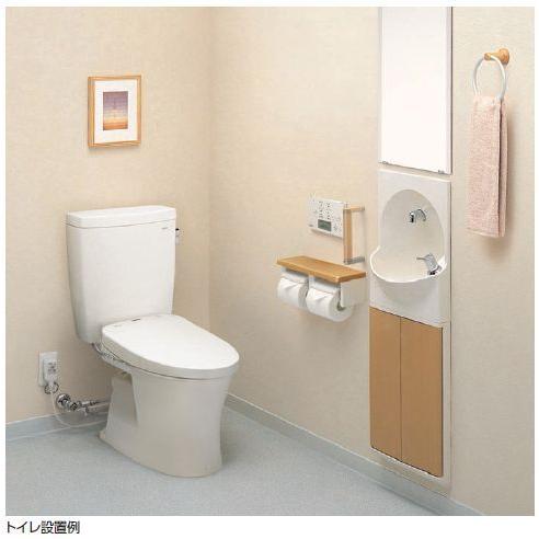 送料無料　YSC46AX　#NW1　TOTO：埋込タイプ　手洗器付キャビネット（オートストップ水栓）