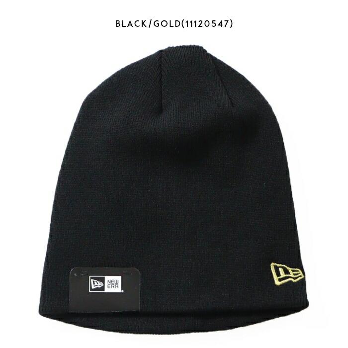 【NEW ERA】ニューエラ＊ニット帽＊ビーニー＊黒＊ロゴ刺繍 NEW ERA（ニューエラ） ニット帽 ニットキャップ キャップ ビーニー