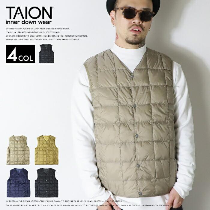 TAION（タイオン） taion TAION ダウンベスト Vネック インナーダウン