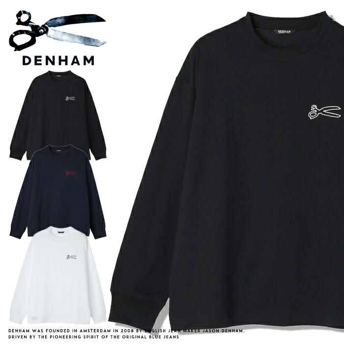 デンハム　ロングtシャツ DENHAM（デンハム） DENHAM tシャツ ロンt 長袖 刺繍 ロゴ ワン