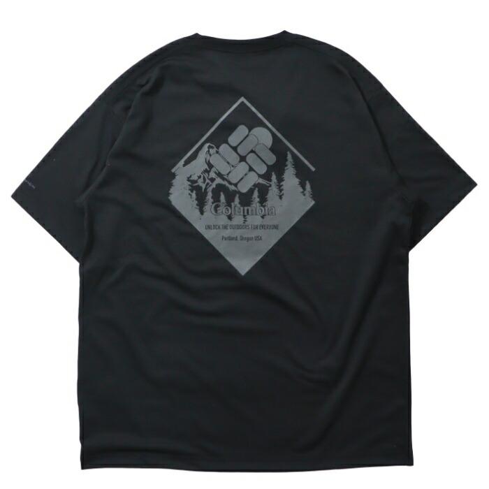 Columbia（コロンビア） tシャツ 速乾 半袖 プリント ロゴ 吸湿速乾性