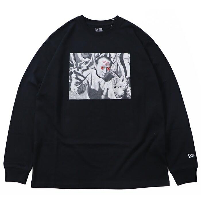 NEW ERA × 岡本太郎 長袖カットソー ブラック NEW ERA（ニューエラ） NEW ERA tシャツ ロンT 長袖 コラボ 岡本太郎