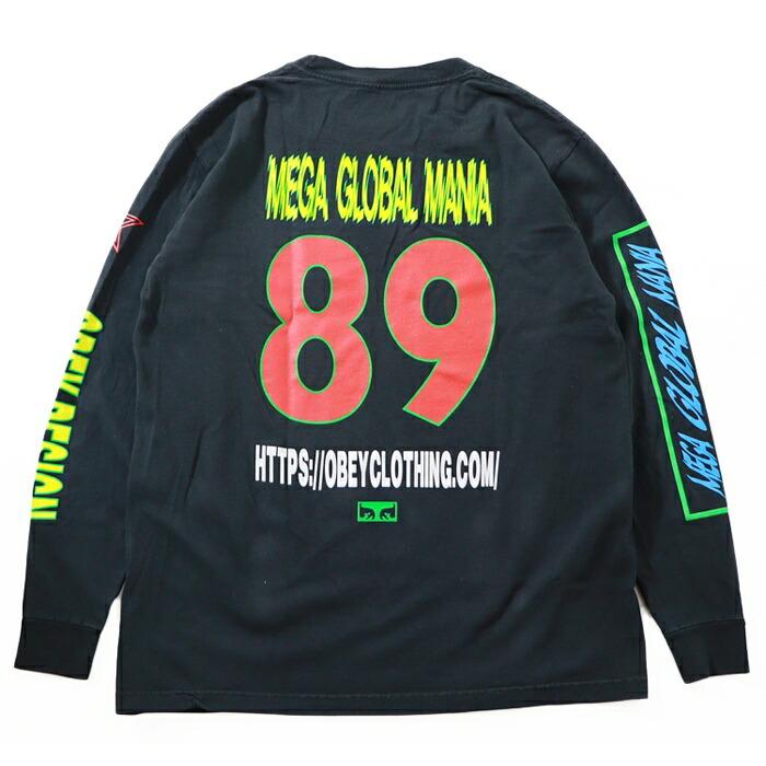 古着 オベイ OBEY バックプリント ロングTシャツ ロンT レディースL相当 /eaa550907 古着 オベイ OBEY バックプリント ロングTシャツ ロンT レディースL