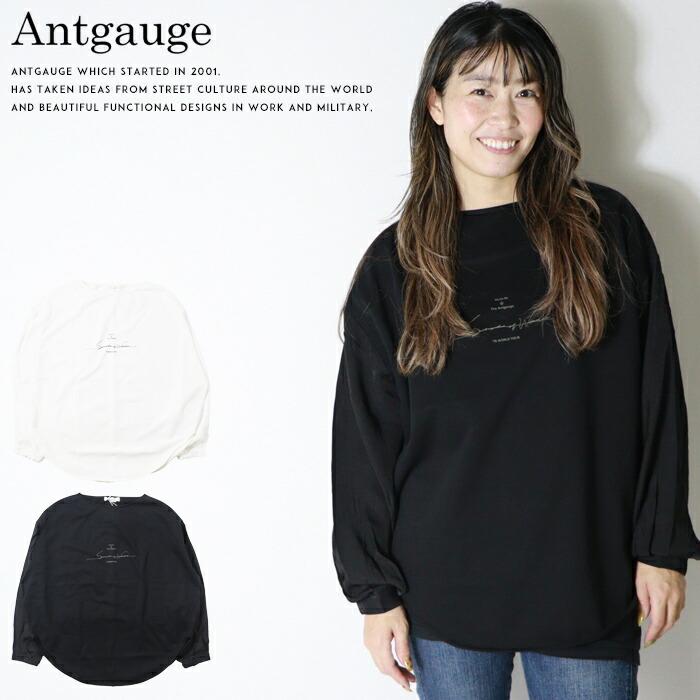 ANTGAUGE（アントゲージ） 長袖tシャツ ロンt プリント ドレープ 