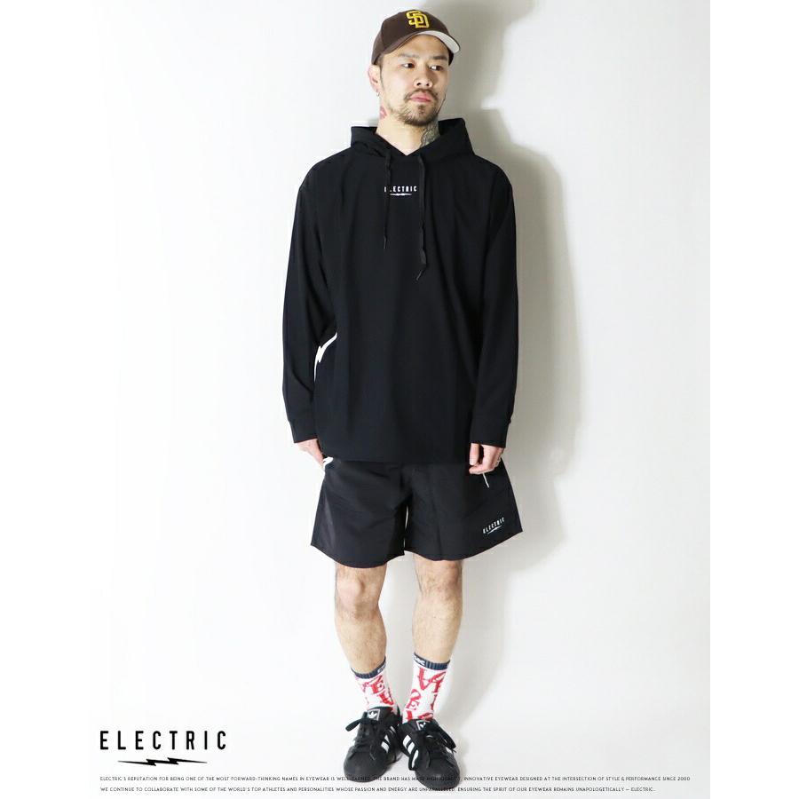 ELECTRIC ブラックパーカー フード付き ELECTRIC（エレクトリック） パーカー フード 長袖 接触冷感 吸湿速乾