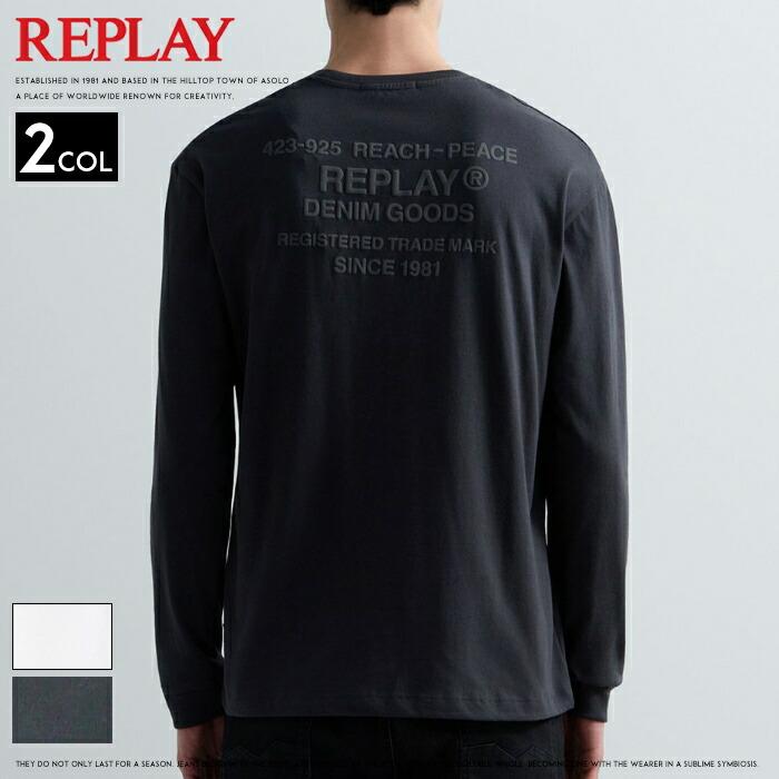 Replay リプレイ y2k スネーク グラフィック ロンT REPLAY（リプレイ） tシャツ 長袖 ロンT プリント ロゴ アメカジ