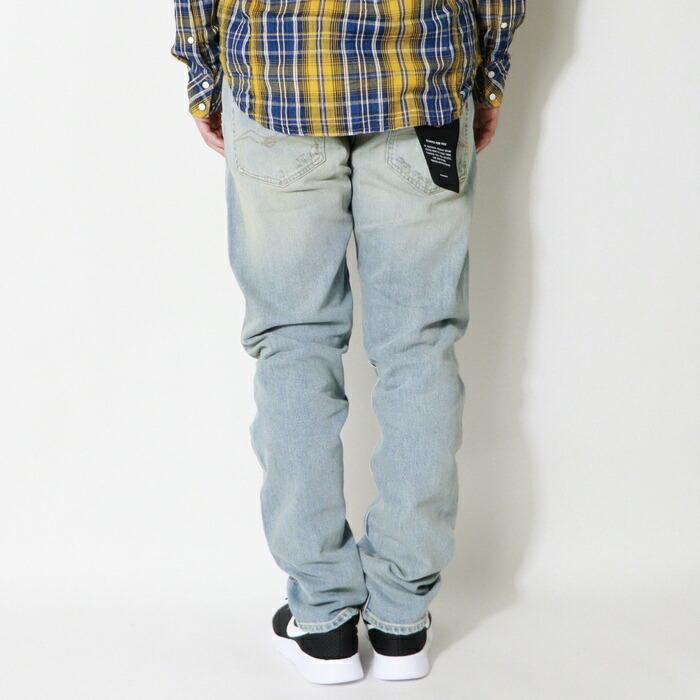 REPLAY リプレイ デニム ジーンズ GROVER Aged20 ストレート クラッシュ リペア リプレイジーンズ メンズ インポート ブランド 海外ブランド MA972W-000-795-128の画像