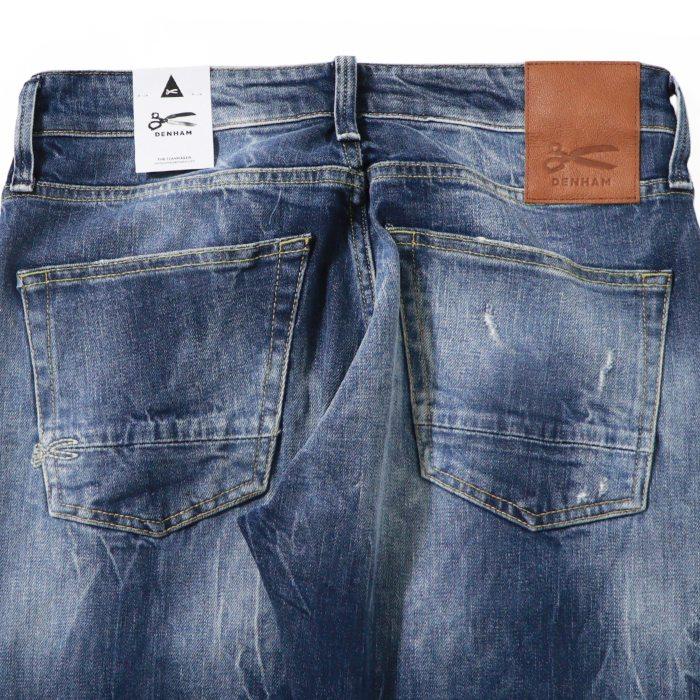 デンハム DENHAM ジーンズ ストレッチ スリム ダメージ加工 デニム ボトムス メンズ インポート ブランド 海外ブランド 01-26-01-11-050 RAZOR C 703の画像