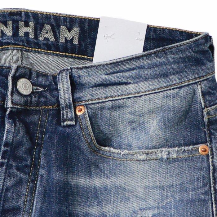デンハム DENHAM ジーンズ ストレッチ スリム ダメージ加工 デニム ボトムス メンズ インポート ブランド 海外ブランド 01-26-01-11-050 RAZOR C 703の画像