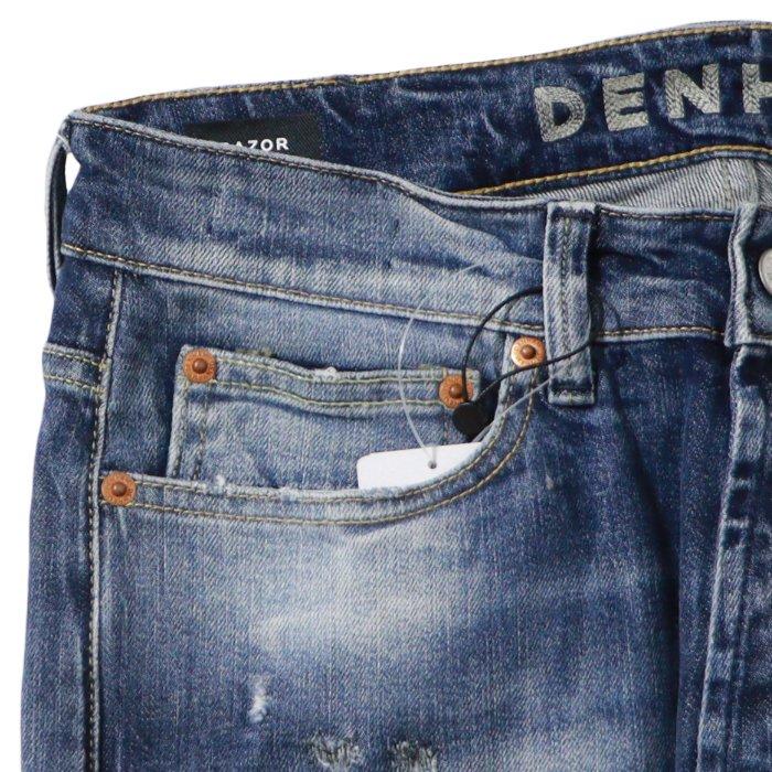 デンハム DENHAM ジーンズ ストレッチ スリム ダメージ加工 デニム ボトムス メンズ インポート ブランド 海外ブランド 01-26-01-11-050 RAZOR C 703の画像