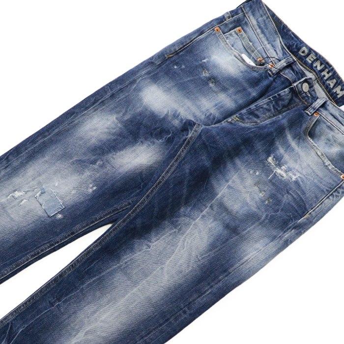 極美品✨ デンハム ジーンズ ストレッチ W36 希少 DENHAM（デンハム） ジーンズ ストレッチ スリム ダメージ加工 デニム