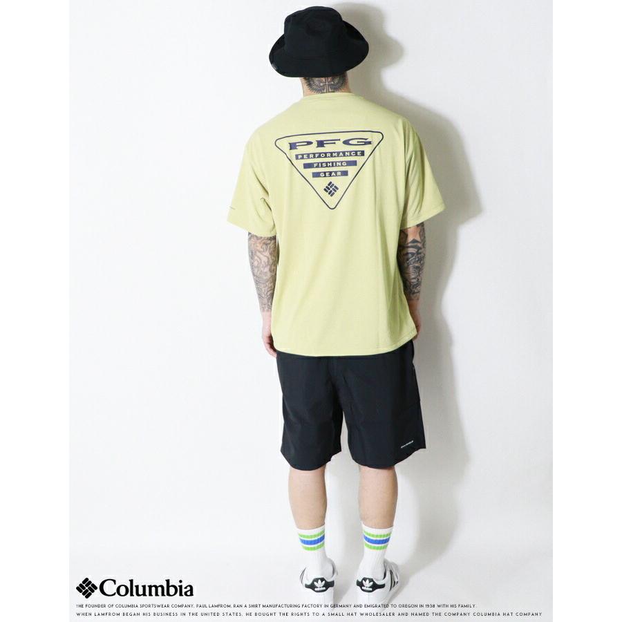 Columbia（コロンビア） tシャツ 速乾 PFG 半袖 プリント ロゴ 吸湿速