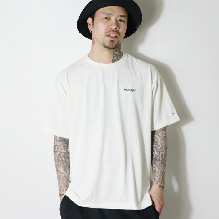 Columbia（コロンビア） tシャツ 速乾 PFG 半袖 プリント ロゴ 吸湿速