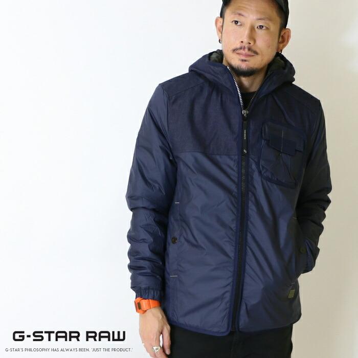 美品 G-STAR RAW ジースター・ロゥ 中綿ジャケット フーデッド M 黒 G-STAR RAW (ジースターロゥ) Whistler Hooded Quilted Jacket