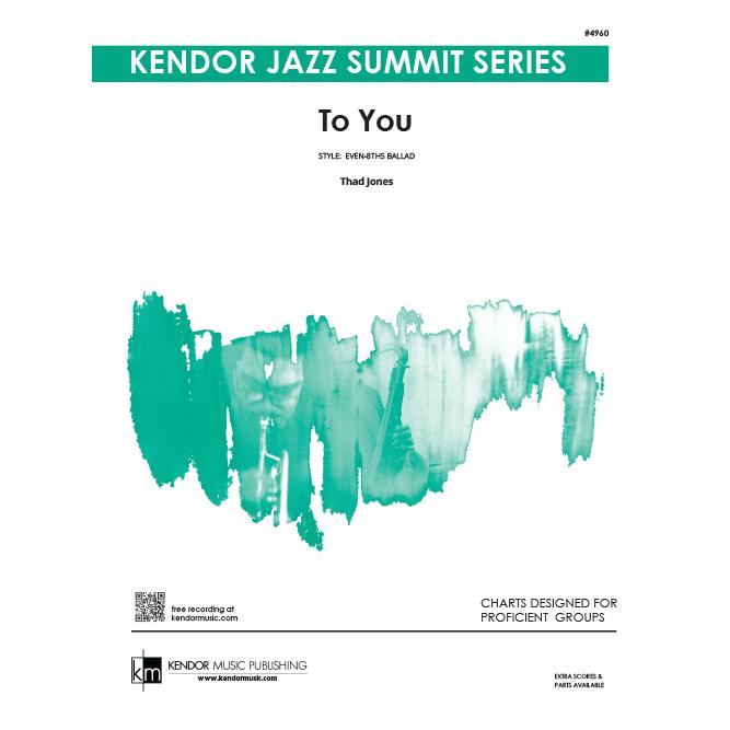 取寄 | 試聴可 | To You | サド・ジョーンズ  ( ビッグバンド | 楽譜 ) | 