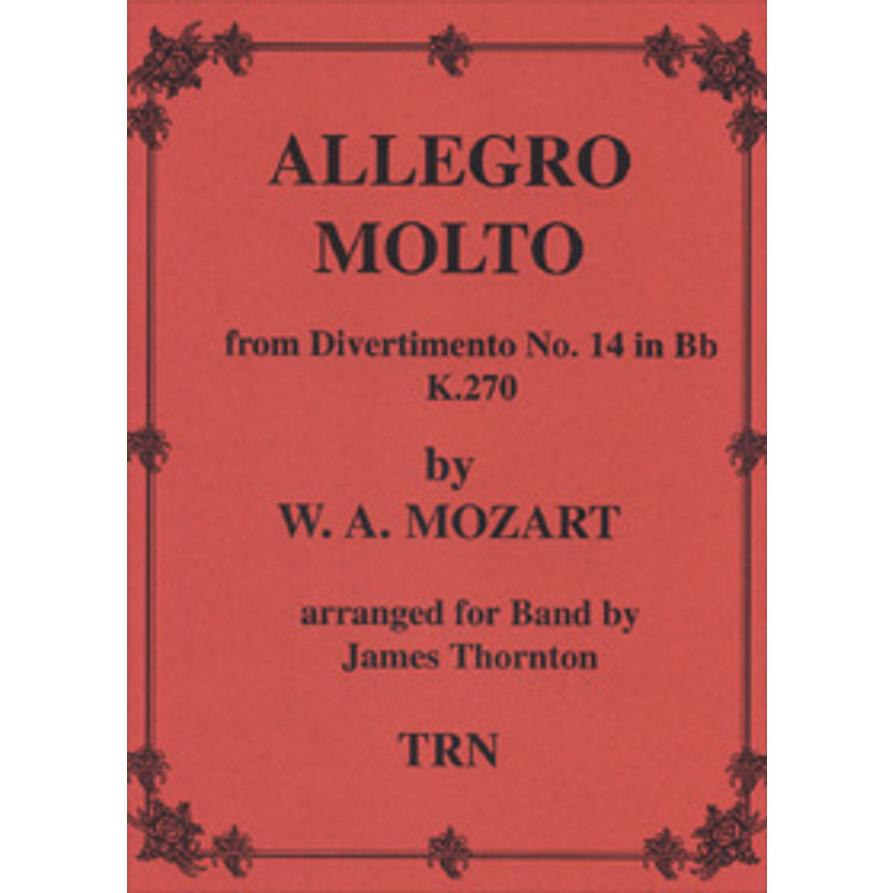 取寄 | ディヴェルティメント第14番変ロ長調 K.270 よりアレグロ・モルト | モーツァルト/arr. ジェームズ・ソーントン  ( 吹奏楽 | 楽譜 ) | 