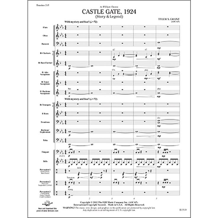 取寄 | キャッスル・ゲート1924 | タイラー・S. グラント  ( 吹奏楽 | 楽譜 ) | 