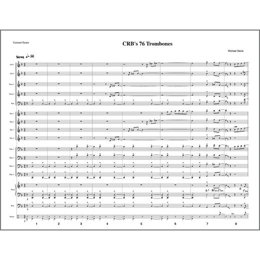 取寄 | CRB’s 76 Trombones | Meredith Wilson / arr. Michael Davis  ( ビッグバンド | 楽譜 ) | 