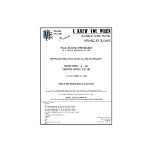 取寄 | 試聴可 | I knew You When | arr. Gil Evans ・ Edited by Jeffrey Sultanof and Rob DuBoff  ( ビッグバンド+ヴォーカル | 楽譜 ) | 