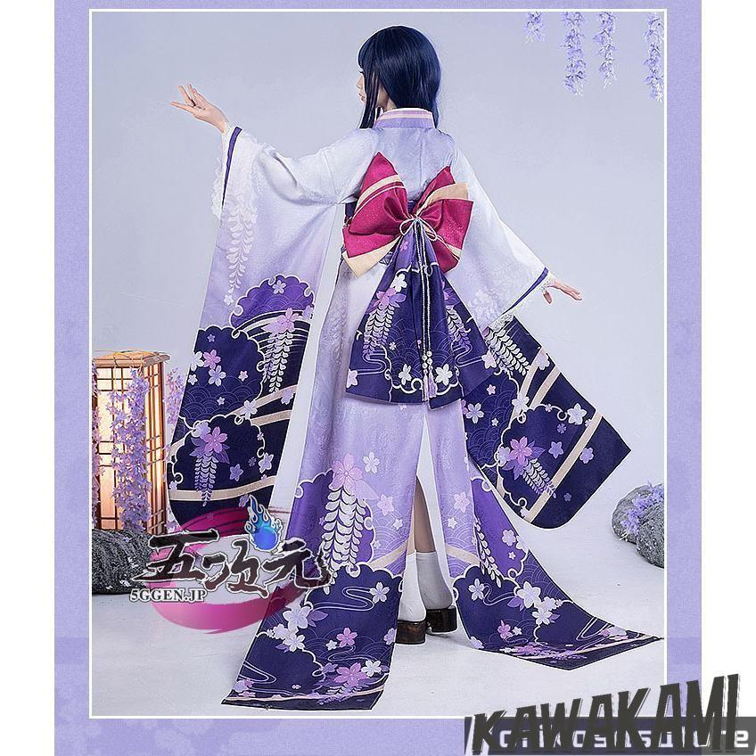 猫屋小舗 原神 コスプレ 雷電将軍 真 和服 衣装 ※ウィッグ 靴 武器 