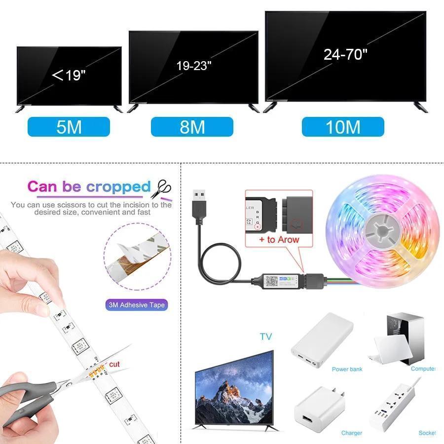 LEDテープライト RGB アプリ制御 リモコン付き 調光調色 部屋 庭 LEDテープライト RGB アプリ制御 リモコン付き 調光調色 部屋 庭
