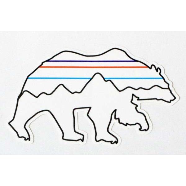 パタゴニア バックフォーグッド ベア ステッカー 流行のアイテム 光沢 Patagonia Back For Good カスタム フィッツロイ 熊 Sticker 動物 シール Bear 新品