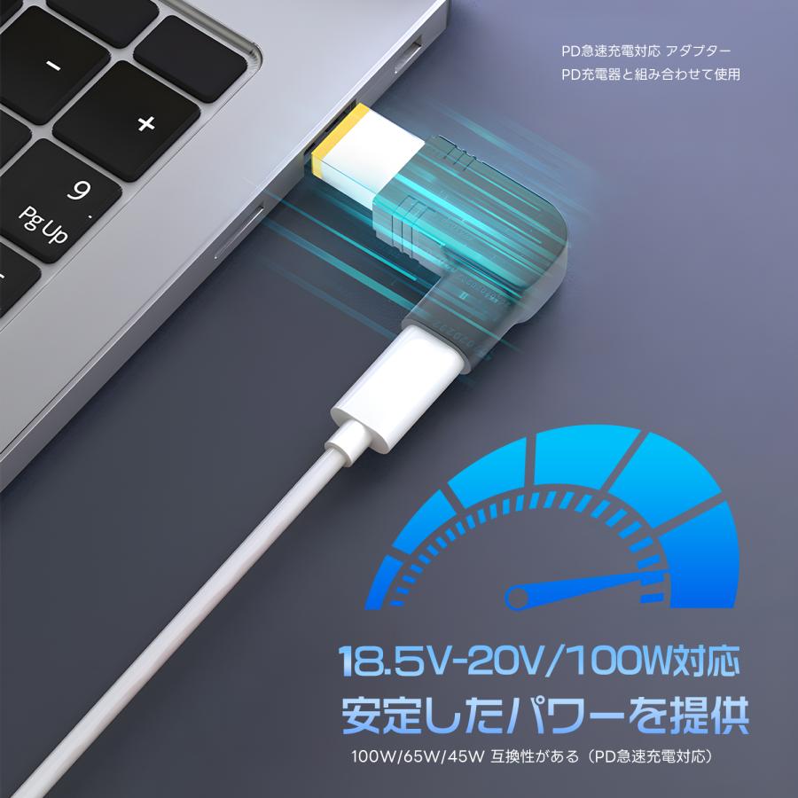【39%OFF限定クーポン】適格請求書発行可 USB-C to DC変換アダプタ 100W PD対応 18.5V-20V 急速充電 ノートPC ASUS HP Dell Lenovo Acer対応 送料無料 (39%) | MSL FORCE | 03