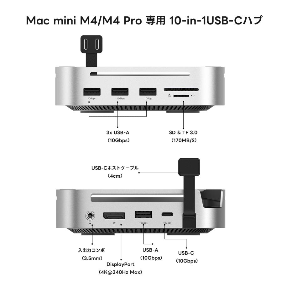 MSL FORCE 【最大600円OFF限定クーポン】Mac Mini用ハブ 7in1 10in1
