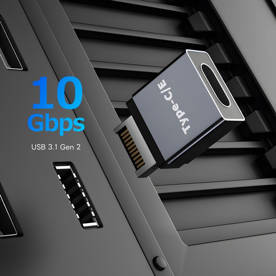 【750円から〜2個目半額/3個目タダ】Type-C/A to Type-E 変換アダプター 10Gbps 高速転送 錫メッキ端子 アルミ合金 PVC素材 保護回路 耐久性 | MSL FORCE | 05