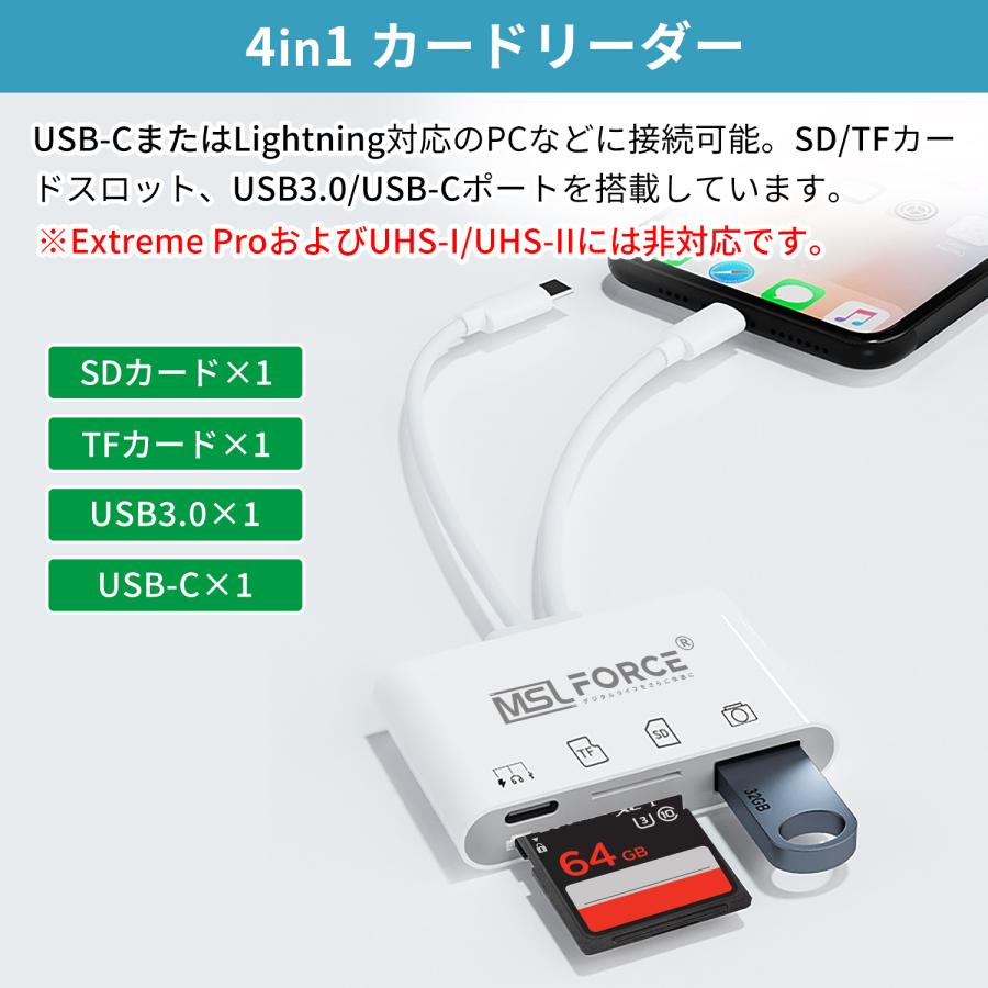 MSL FORCE 【1000円から〜2個目半額/3個目タダ】SDカードリーダー SD