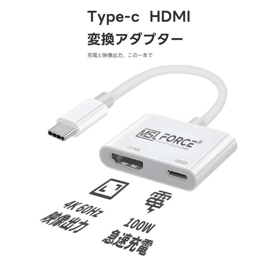【最大600円OFF限定クーポン】iPhone lightning USB-C hdmi 変換アタブター 1920 x 1080p 4K60Hz iPhone/Pro/Max/mini/iPad対応 IOS12~18対応 am8266d 送料無料 | MSL FORCE | 10