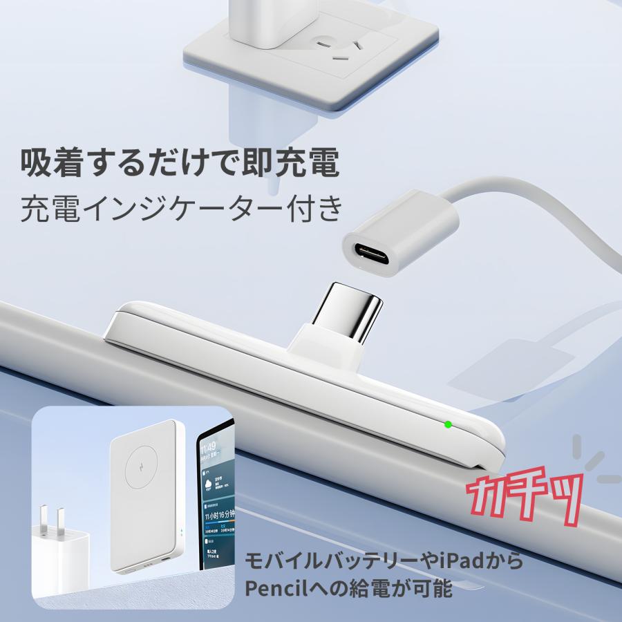 【39%OFF限定クーポン】適格請求書発行可 Apple Pencil用 充電アダプタ USB-C & Lightning 変換マグネット吸着 ペン先・キャップ 急速充電 ap 送料無料(39%) | MSL FORCE | 06