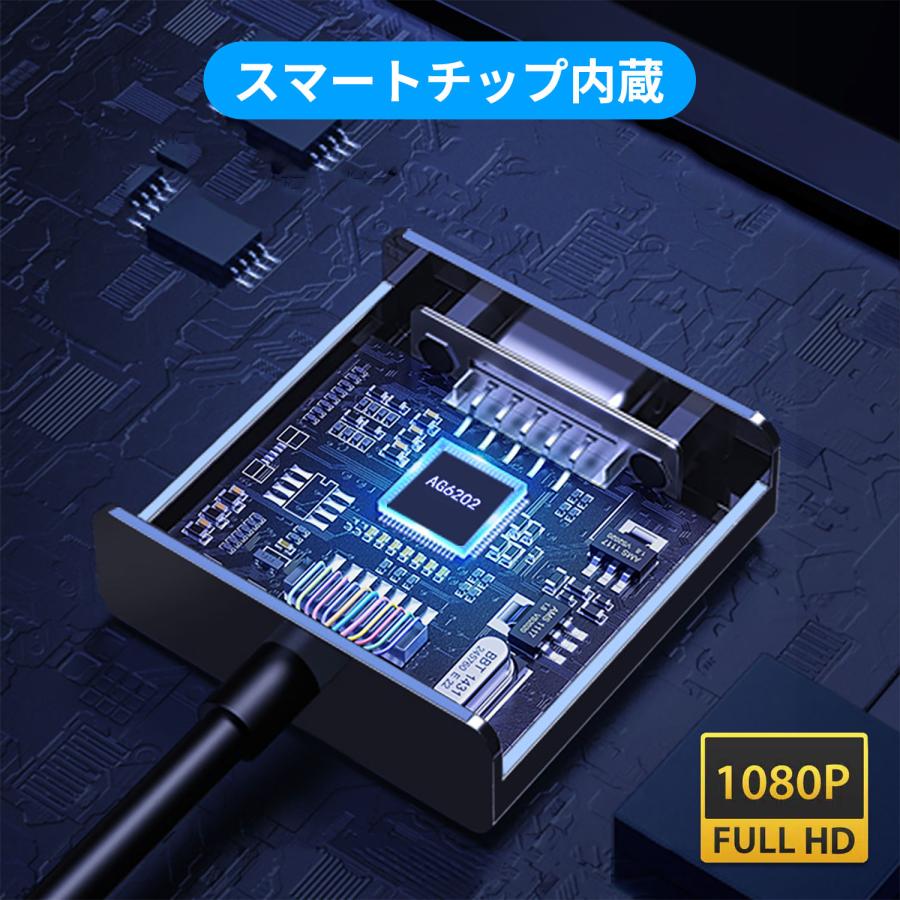 【最大600円OFF限定クーポン】DisplayPort to VGA 変換アダプタ 1920×1080 単方向 フルHD 金メッキ データ転送 変換ケーブル dp2vga 送料無料 | MSL FORCE | 05