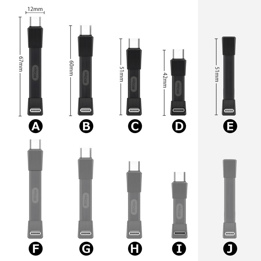 【3本目タダ】3本セット USB-C to Type-C 変換アダプター 高速充電 高速データ転送 長さ選択可能 効率電力供給 fpc240 送料無料 | MSL FORCE | 05