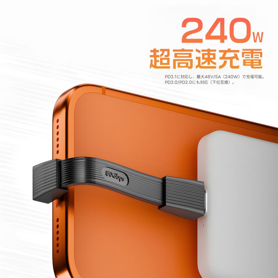 【750円から】 USB-C to Type-C 変換アダプター 高速充電 高速データ転送 長さ選択可能 効率電力供給 fpc240 送料無料 | MSL FORCE | 02