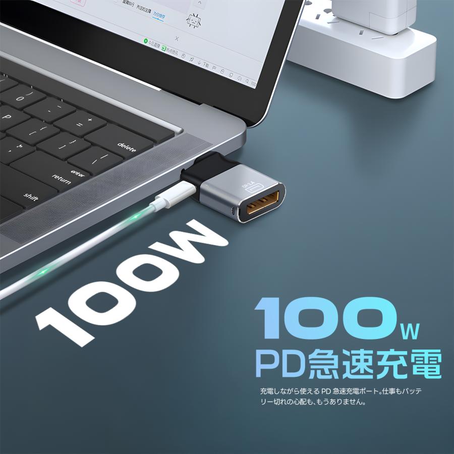 【2個目半額】2個セット Type-C/USB-A/LANポート/HDMI/VGA/DP/miniDP to USB-C変換アダプタ マグネット式 24ピン 8K60Hz 送料無料 | MSL FORCE | 02