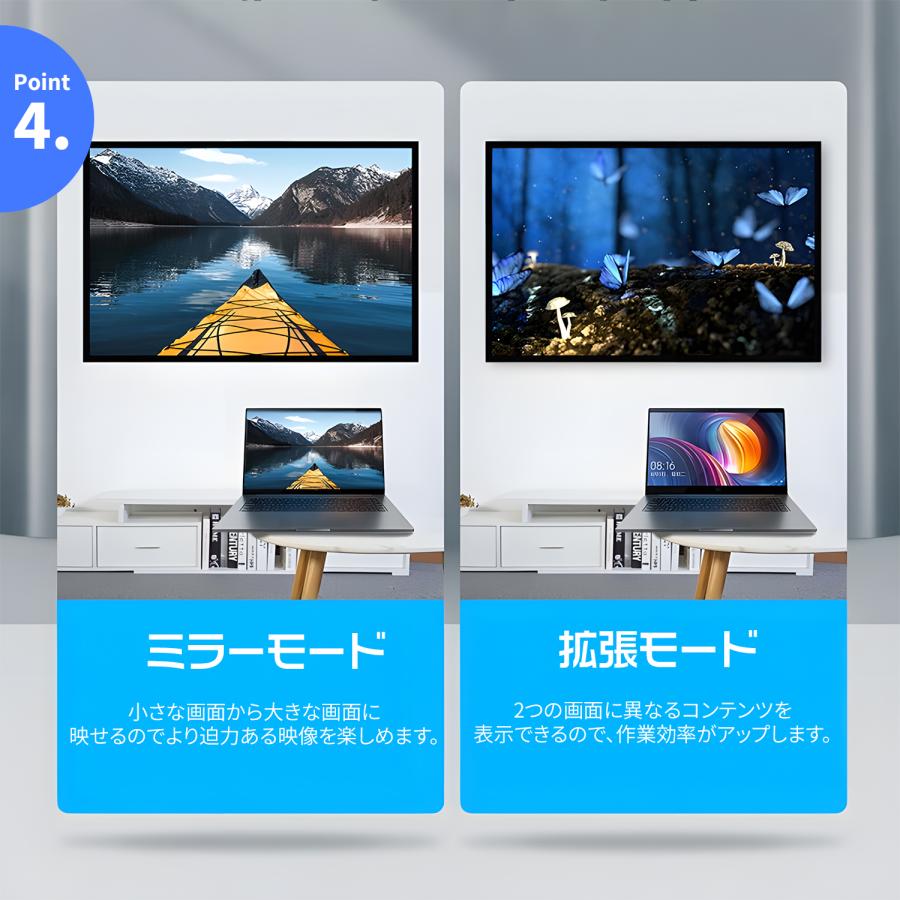 【最大600円引き】HDMI 変換アダプター HDMI 2.1 48Gbps 8K 60Hz 4K 120Hz オス メス 90度 L字 マルチディスプレイ 軽量 lb-a13 送料無料 | MSL FORCE | 07