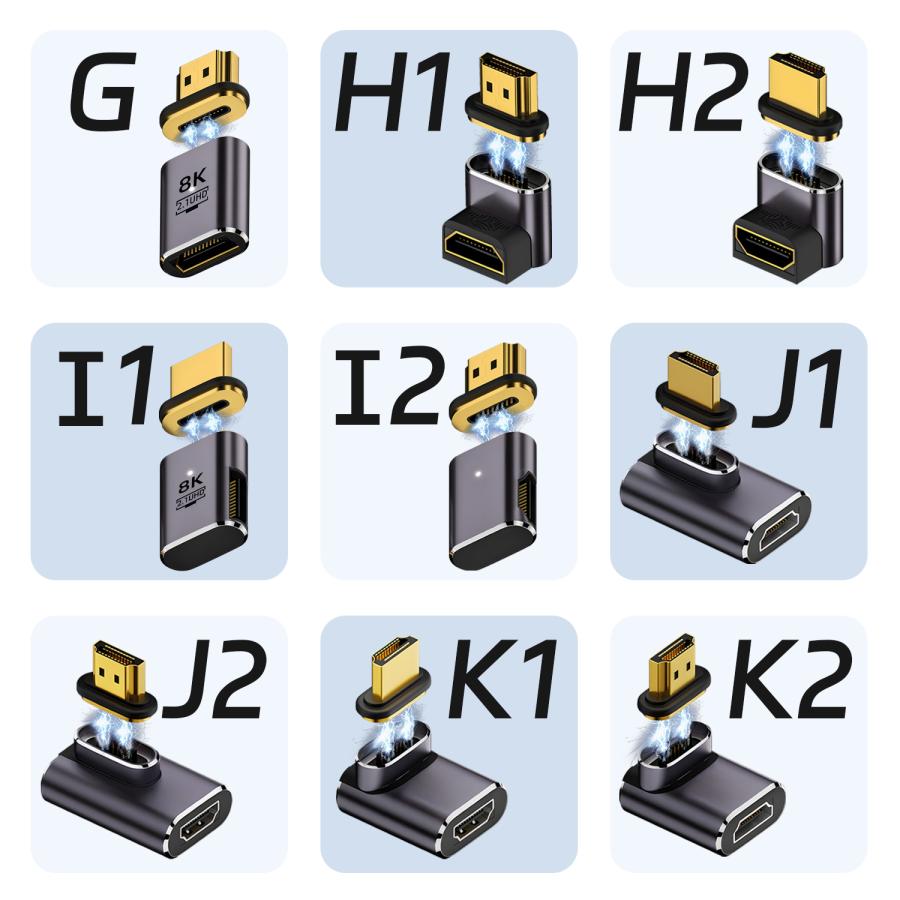 【980円から〜】HDMI 2.1 マグネット式 変換アダプタ 磁気吸着 8K@60Hz 4K@120Hz 7680×4320  lb-a14 送料無料 | MSL FORCE | 15