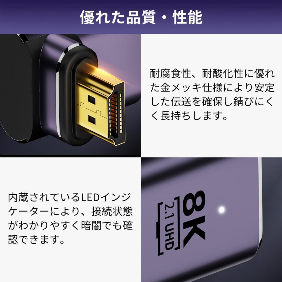【２個目半額/最大600円OFF限定クーポン】HDMI 2.1 マグネット式 変換アダプタ 磁気吸着 8K@60Hz 4K@120Hz 7680×4320  lb-a14 送料無料 | MSL FORCE | 05