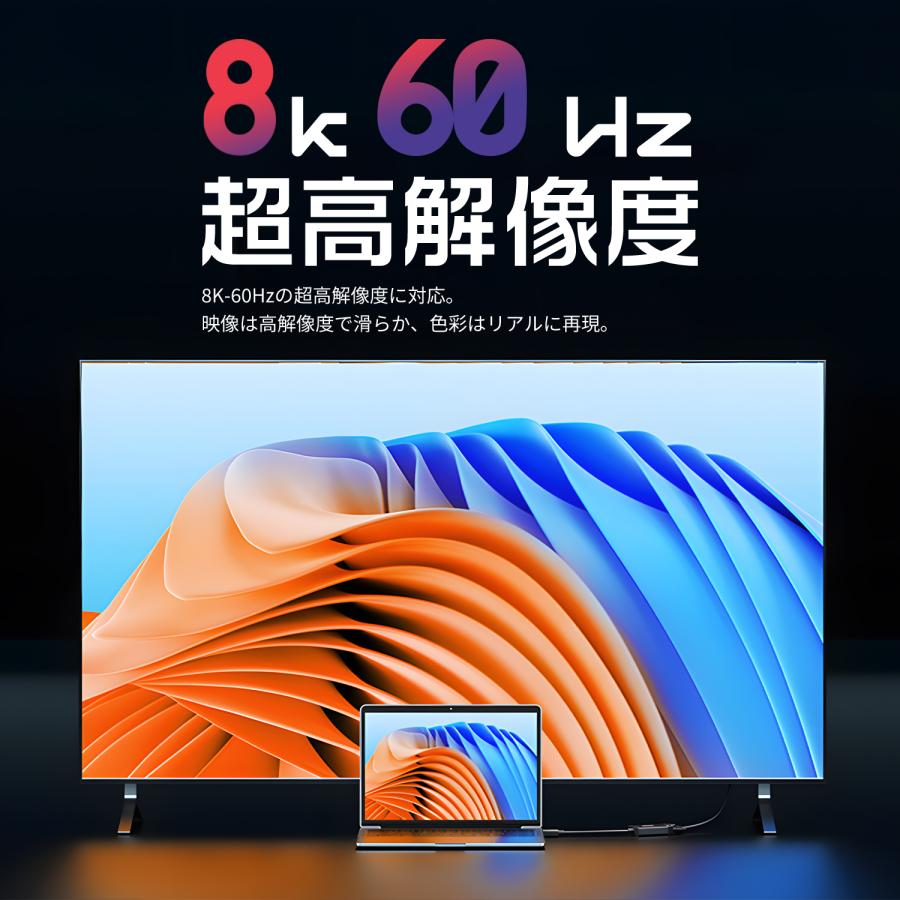 【3個目タダ】3個セット USB-C変換アダプタ 240W/140W PD3.1 急速充電 40Gbps 超高速データ転送 8K@60Hz 映像出力 リアルタイム電力表示 | MSL FORCE | 05